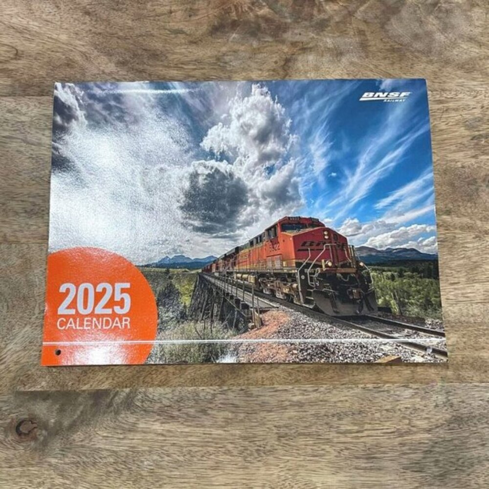 Collectible NEW 2025 Burlington Northern Santa Fe Railway Train Calendar BNSF